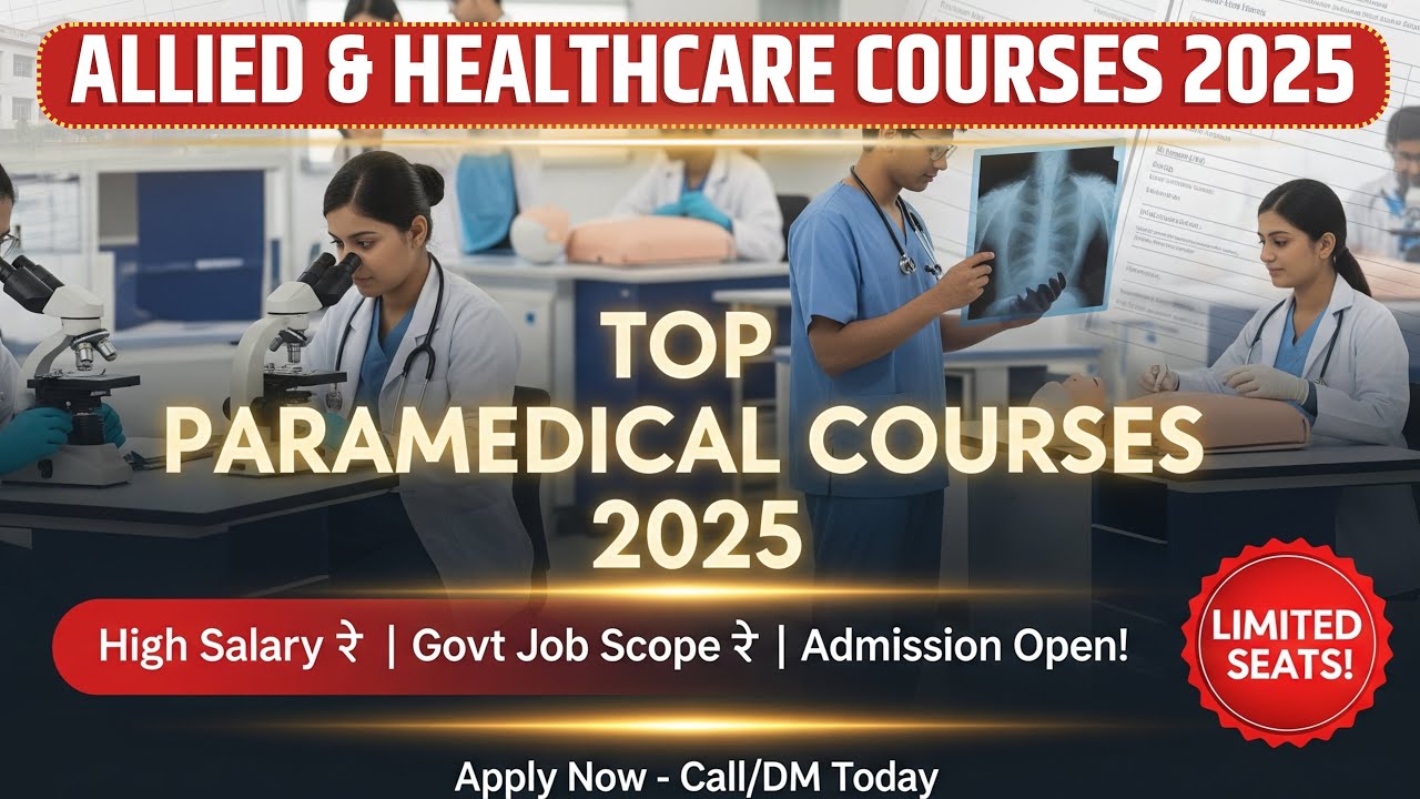 Top Allied & Healthcare (Paramedical) Courses After 12th in 2025 😱 | High Salary 💰 + Govt Job