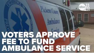 Pickens County voters approve $10 vehicle tag fee to fund ambulance service