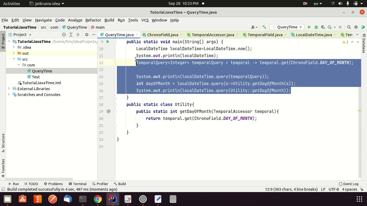 2 - Query With in JavaTime