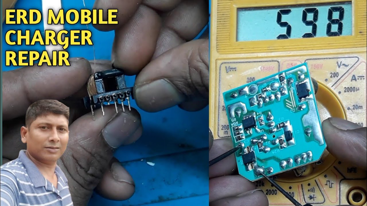ERD 5 VOLT MOBILE CHAGER DEAD REPAIR | Mobile Charger Driver Transform Rewinding Kaise kare