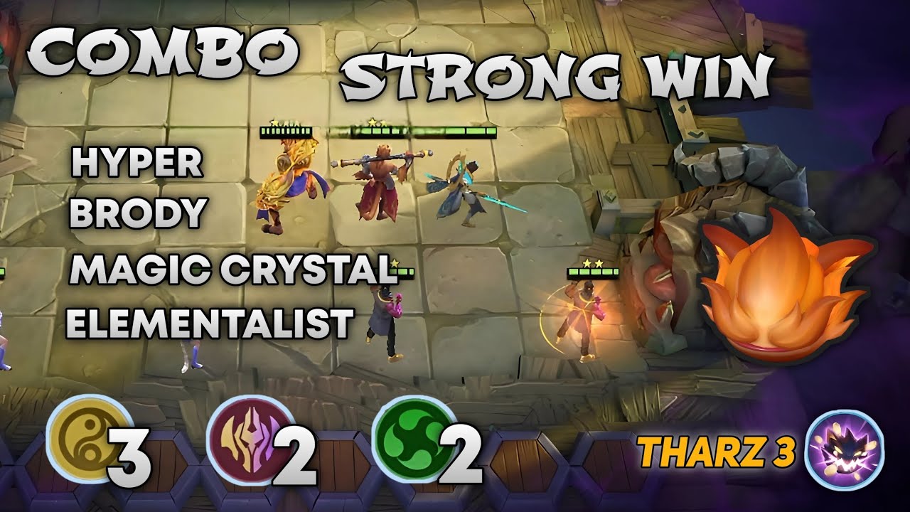 Combo Strong Win - With Tharz 3 Hyper Brody Magic Crystal Elementalist !!| Magic Chess