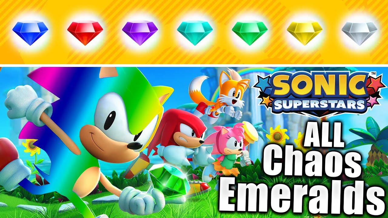 Sonic FGX Ultimate All Chaos Emeralds + Super Sonic 