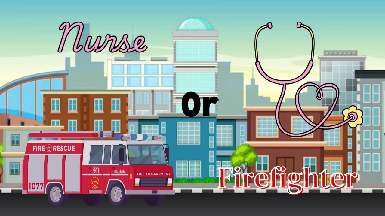 Firefighter or Nurse Gender Reveal Event Background!