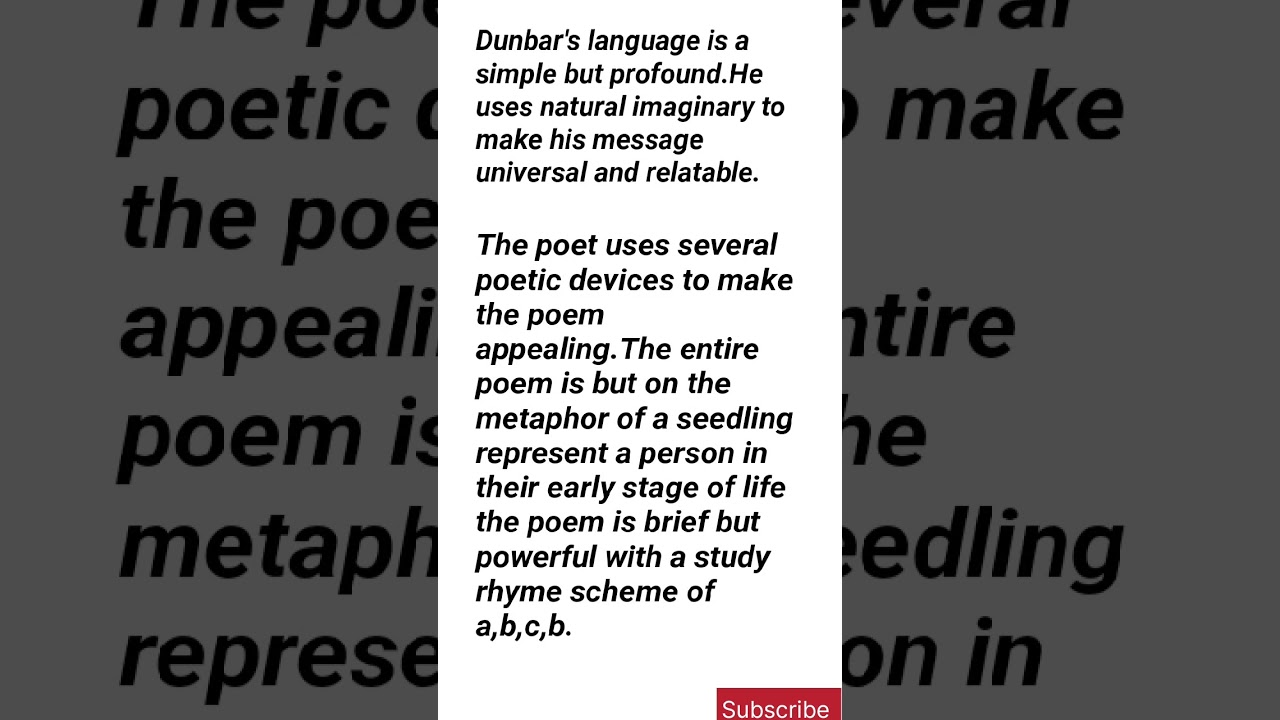 The Seedling Appreciation/