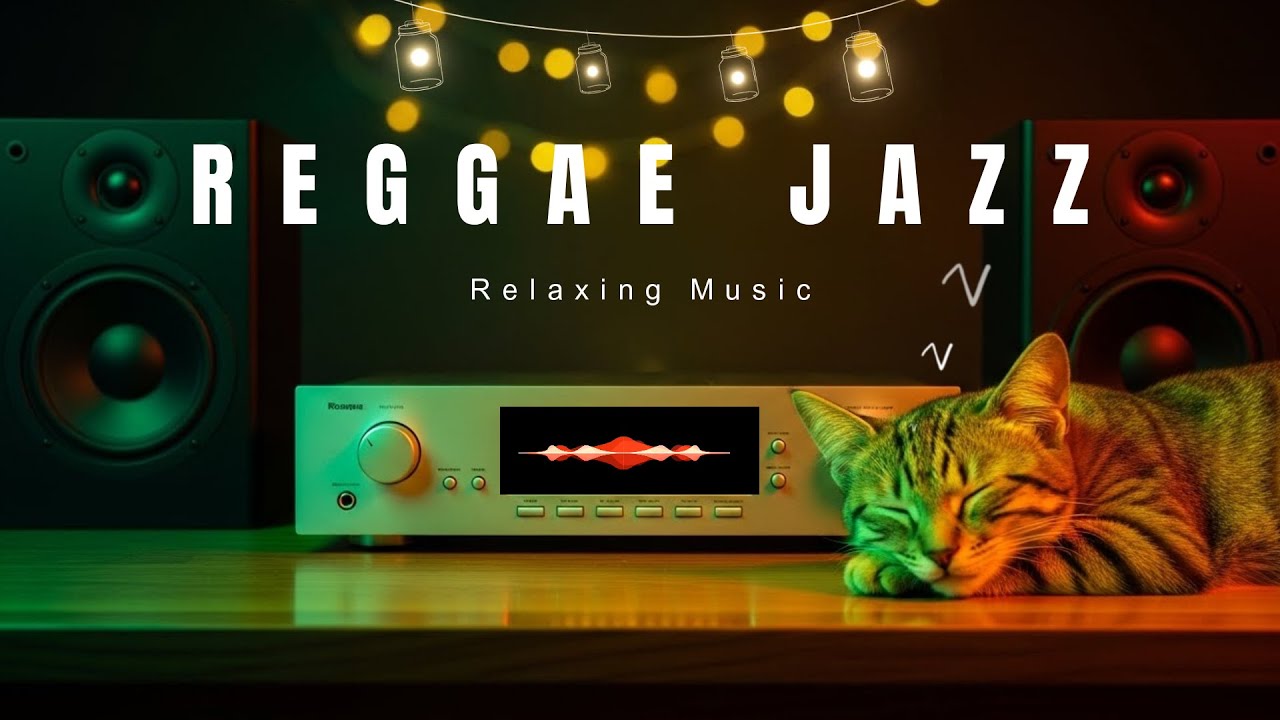 Golden Hour Reggae Jazz 😺🌞 | Relax with a Sleepy Cat