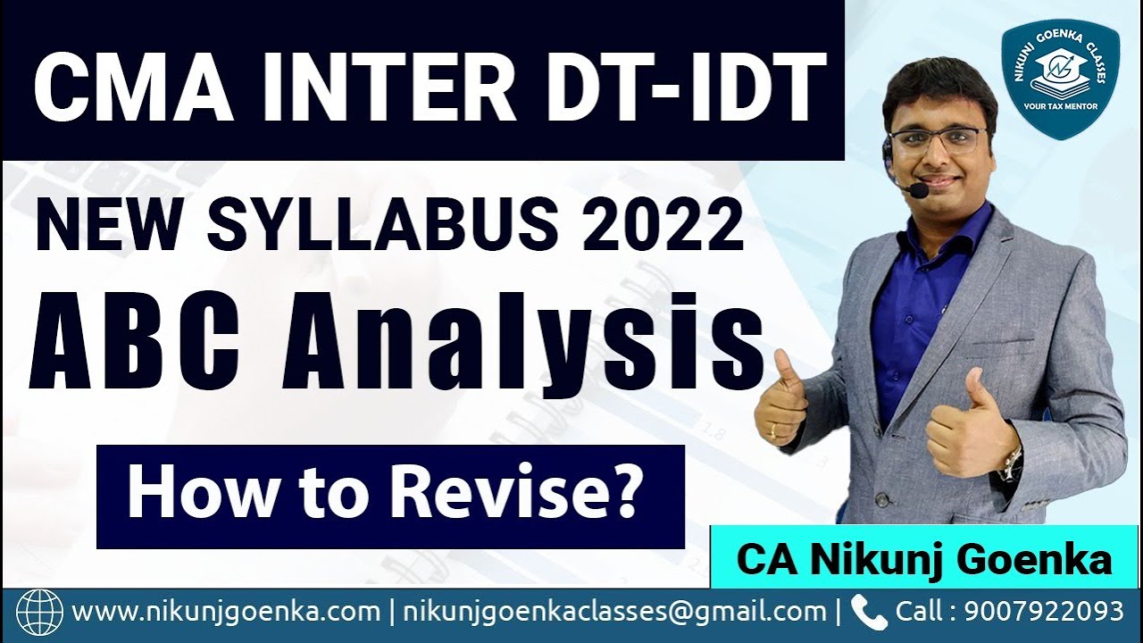 CMA Inter Tax (DT+IDT) | ABC Analysis | How to Revise? | Strategy Before Exams | CA Nikunj Goenka