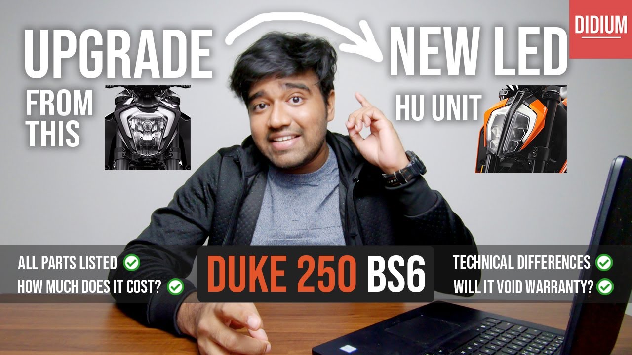 Factory method - Stock LED HU on Halogen Duke 250 BS6 | Parts, Warranty, Alternative solutions!