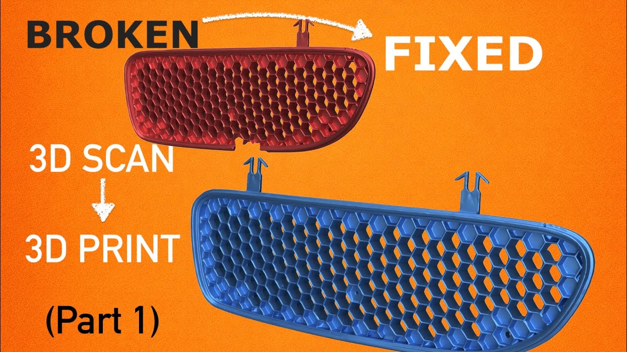 Сломанная деталь → Рабочая 3D-печать | Пропуск обратного проектирования с помощью 3D-сканирования