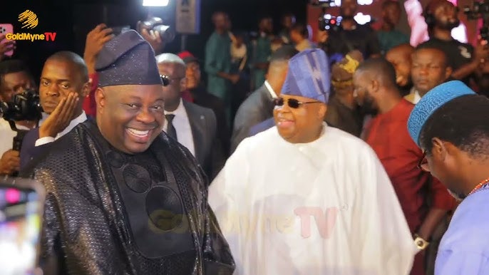 GOV ADEMOLA ADELEKE AND DELE MOMODU SHOW OFF THEIR DANCING SKILLS AT HIS 65TH BIRTHDAY GIG