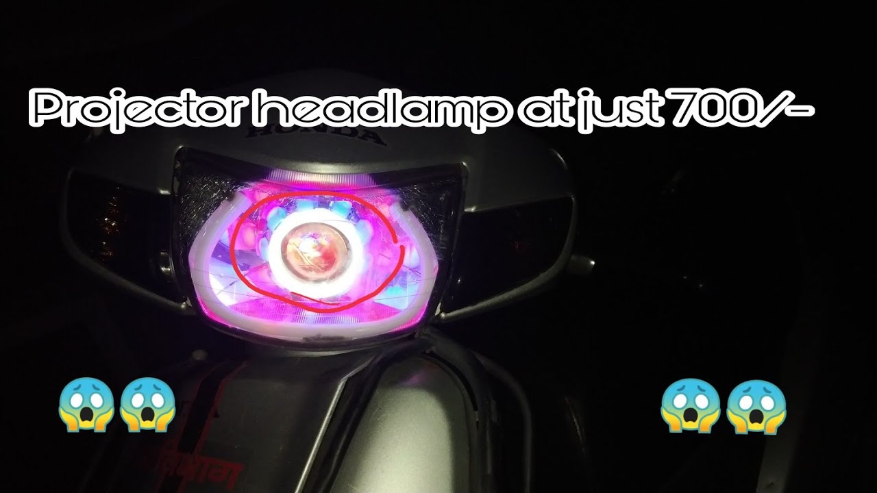 How to Install Projector in any scooter & bike| modified activa| Easy ...