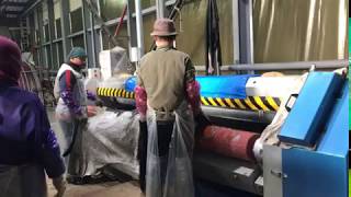 Fleshing machine, combination of two sets