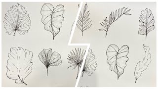 How To Draw 9 tropical leaf with  | Drawing a Relaxing And Soft Objects Easily | Fine - Arts - Tips  screenshot 5