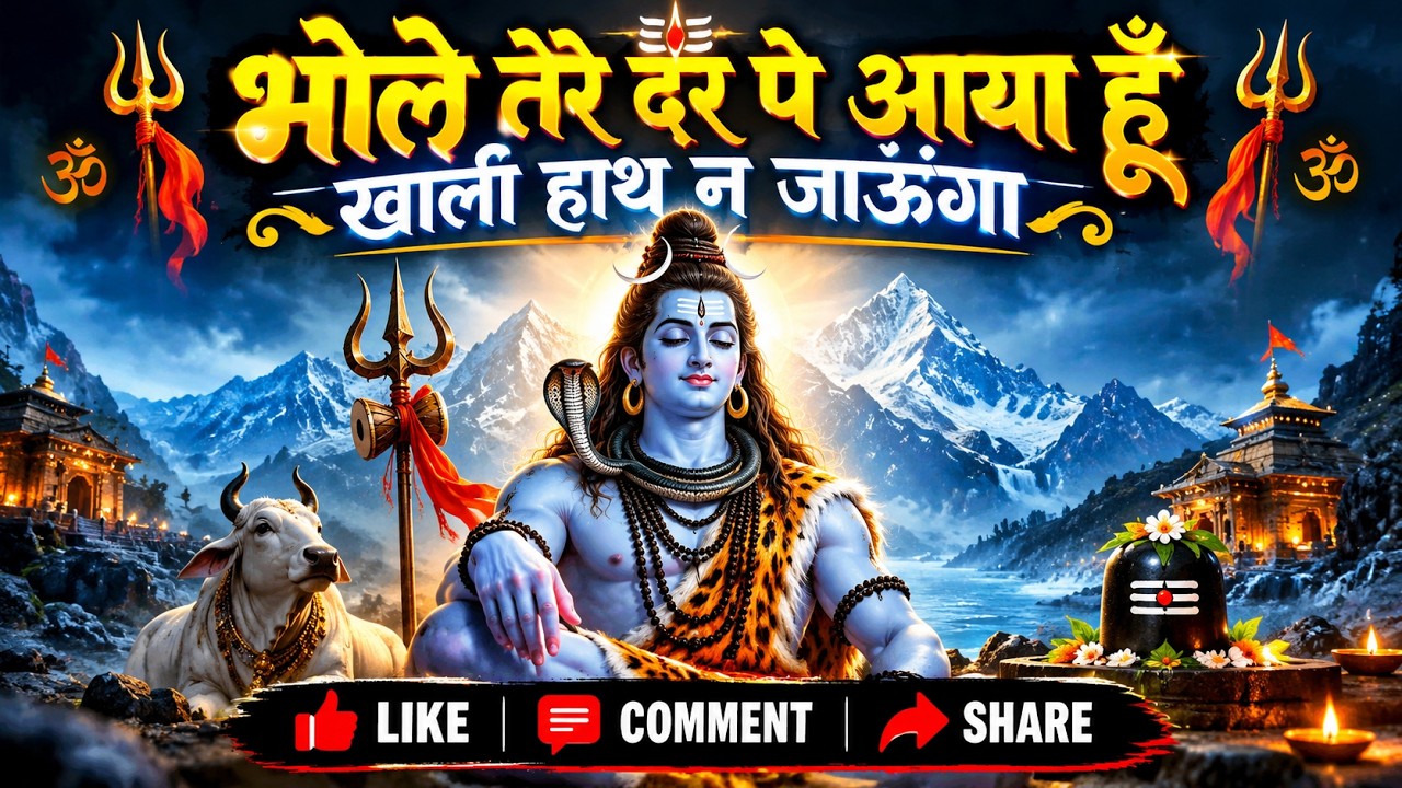 भोले तेरे दर पे आया हूँ खाली हाथ न जाऊँगा 🔱🙏 | महादेव भजन 2026 | Bholenath Bhajan #भोलेनाथ #महादेव 
