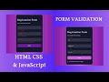 Signup with HTML, CSS, JavaScript - Form Validation