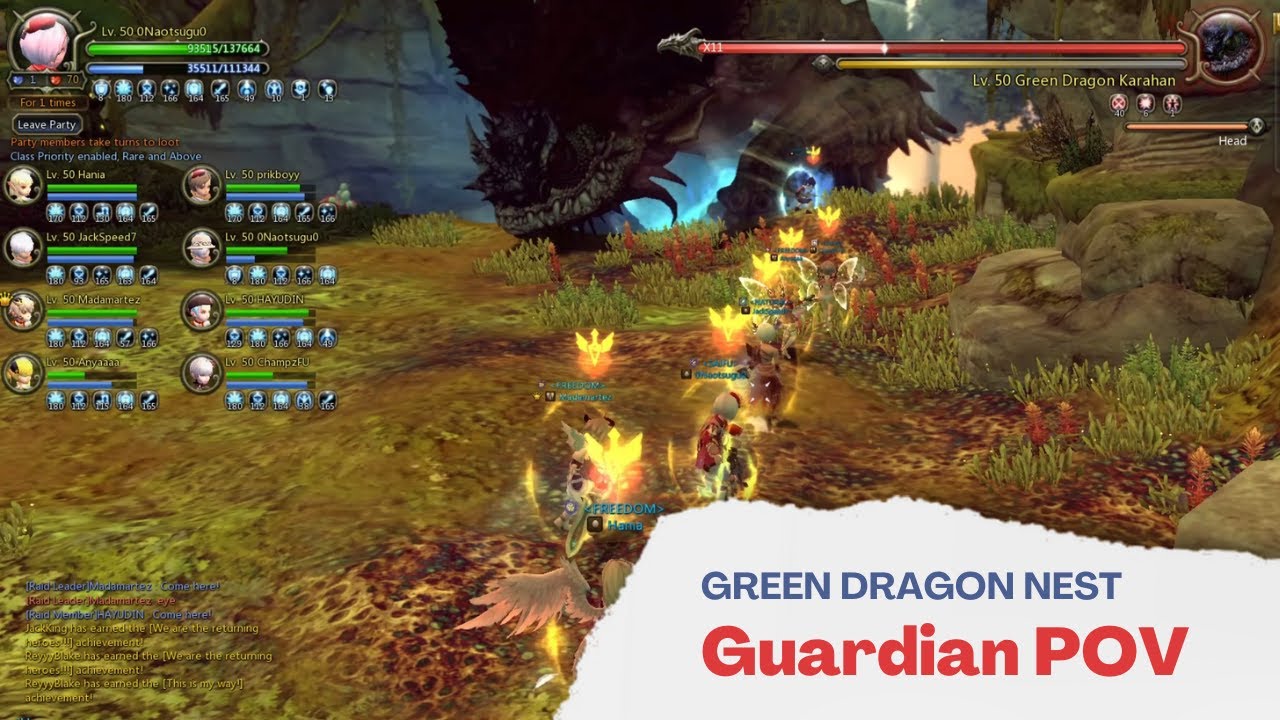 GREEN DRAGON GUARDIAN POV - DRAGON NEST CLASSIC