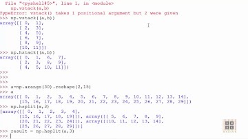 numpy tutorial   slicingstacking arrays, indexing with boolean arrays   YouTube