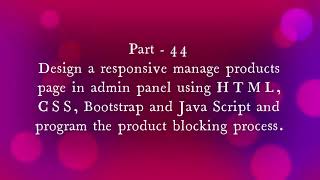 Web Project Task 44 | 1st Year | Semester 01 | Java Institute |Navodya Udawaththa