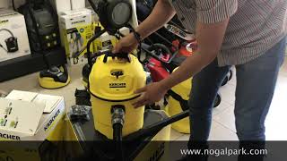 Aspiradora karcher wd1 agua y polvo unboxing y como usarla, sopladora  tambien!! - YouTube