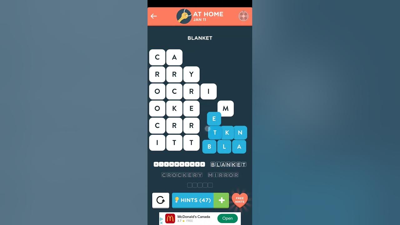 WordBrain 2 Daily January 11 2024 Answers [AT HOME] wordbrain2 