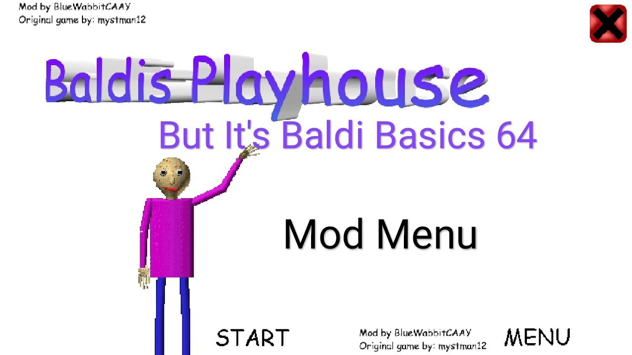 Baldi's Playhouse But It's Baldi Basics 64 Mod Menu android port (Baldi ...