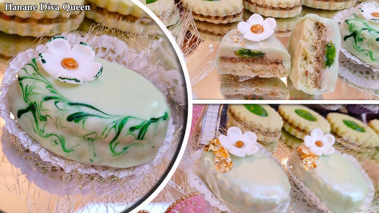 قاطو العيد 2020: صابلي بنكهة البيسطاش وحشو بنين بزاف⁦❤️⁩أربع اشكال مختلفة سهل هشيش يخرجلك فوق 40 حبة