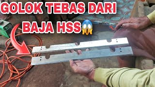 🔴Cara Membuat Golok Tebas Bambu Super Kuat Dan Tajam Dari Baja HSS 😱🔪
