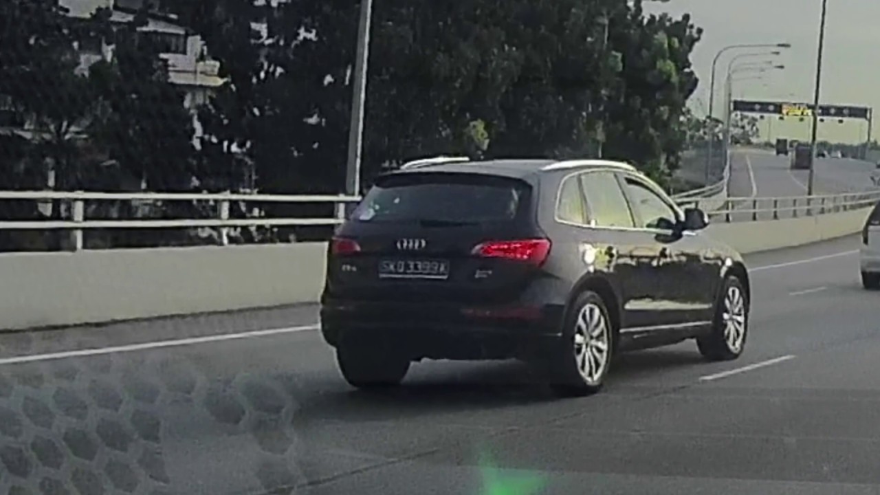 road trippin 16jan2018 SKQ3399K audi cut over double white line