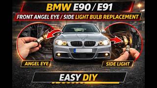 BMW E90 / E91 Front Angel Eye / Side Light Bulb Replacement | Easy DIY