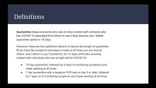 Overview Definitions