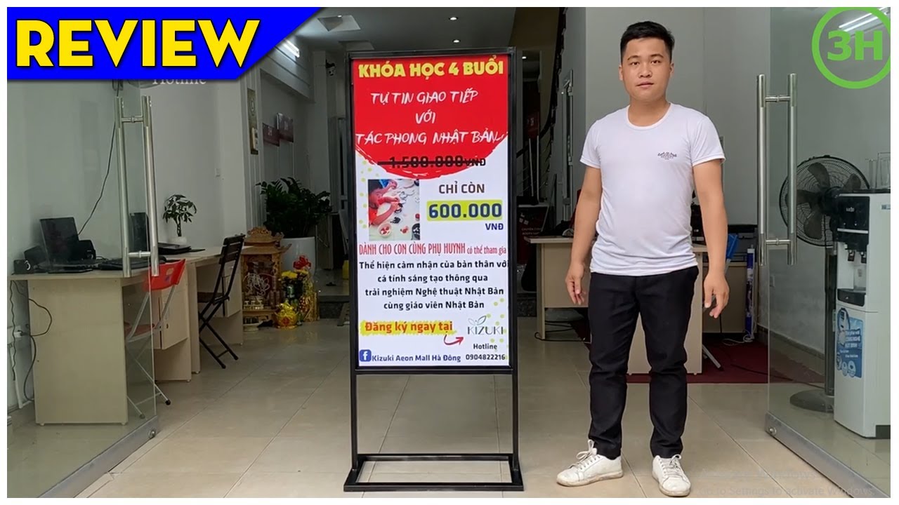 Standee Chân Sắt , Standee Khung Sắt Ngoài Trời |... - youtube