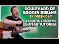 Guitar Tutorial - Boulevard of Broken Dreams by Green Day (ALL Parts Easy to Hard)