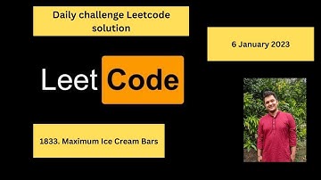 Maximum Ice Cream Bars #1833|| 6 Jan 2023 || Leetcode Daily Challenge Solution Java||#Java#leetcode