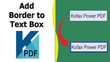 How to add border to fillable text fields in pdf using Kofax Power PDF