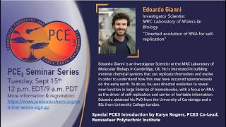 Directed evolution of RNA for self-replication - Edoardo Gianni