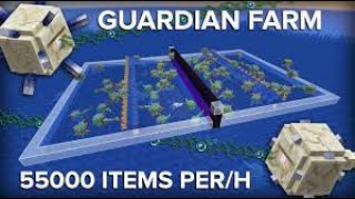 Minecraft Guardian Farm - No Drain Needed