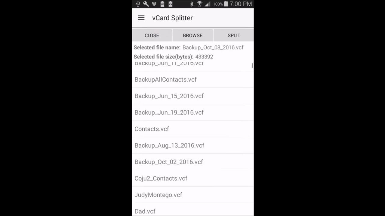 Split single vCard file into multiple vCard file - coju.mobi