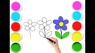 How to draw cute and easy flower pot |Easy & cute drawing, painting and coloring for kids & Toddler