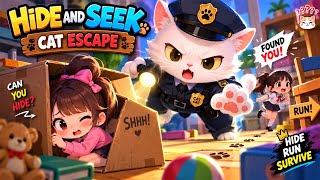 🔥 CAT ESCAPE! 😱 HIDE & SEEK CAT ESCAPE 🐱🚨 #hideandseekcatescape  screenshot 2