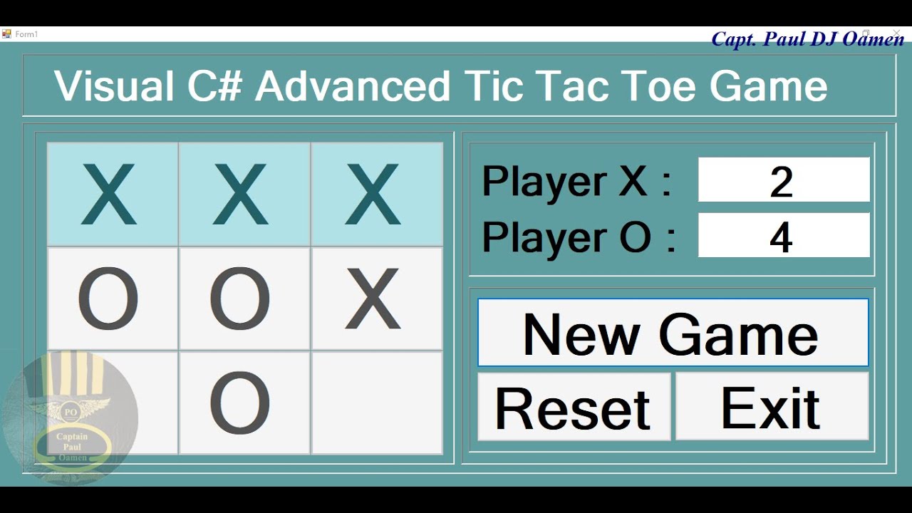 Download C# Tic Tac Toe Game Project Source Code