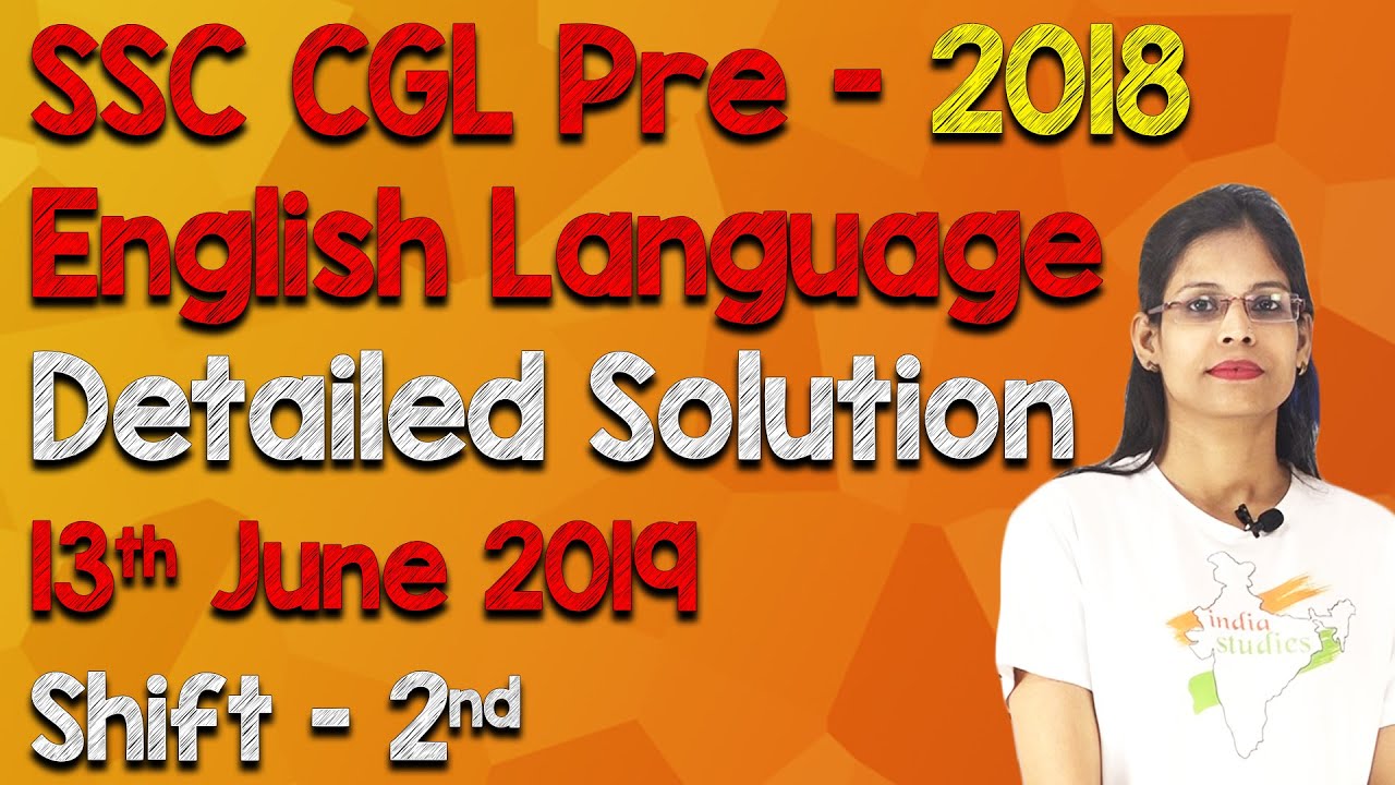 SSC CGL Pre 13th June 2019,2nd shift English Detailed Solution with Answer Key