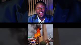 Baal Statue ablaze in Celebration of the Iranian Revolution🇮🇷 #Iran #Baal #protest #podcast #news