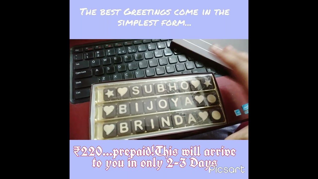 customized sms chocolate (Subho Bijoya)