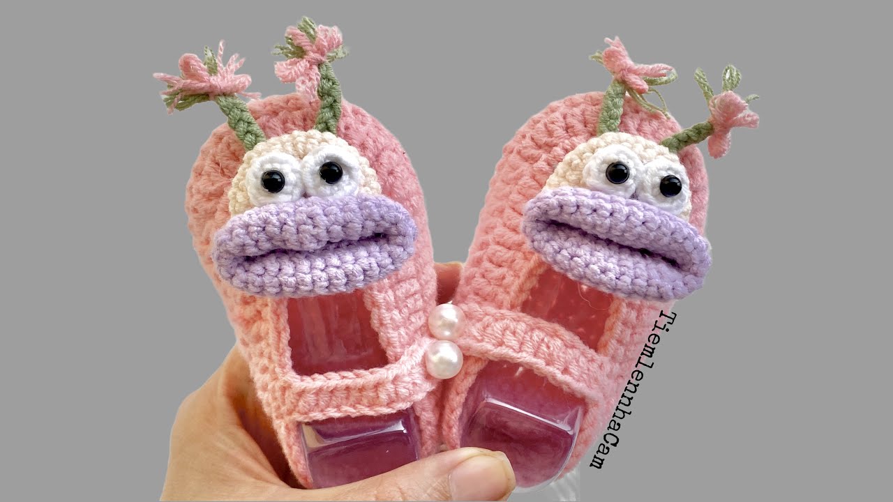 57/ CROCHET SHOSE BABY CUTE / Hướng dẫn móc giày cho bé dễ thương