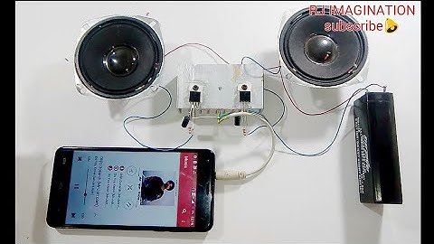 Stereo audio amplifier with TIP41 transistor