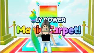 Cross the invisible path to the magic carpet on Roblox