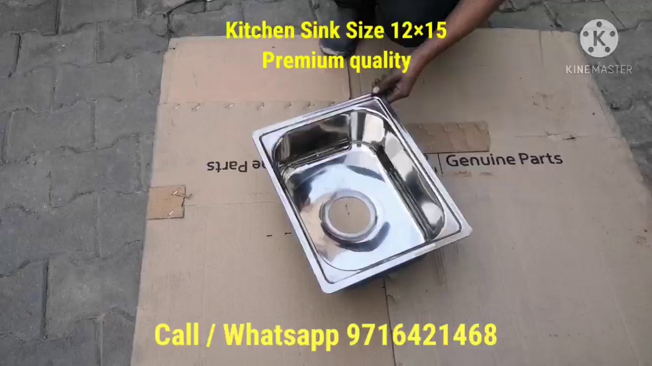 kitchen sink Size 12×15 with black side ceramic coating | Kitchen sink latest designs | buy a sink