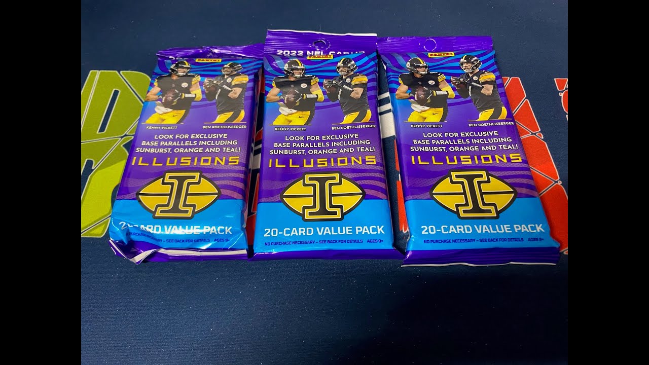 Opening 3 Value Packs Of 2022 NFL Illusions Football! Seeing How These Compare To Blasters!