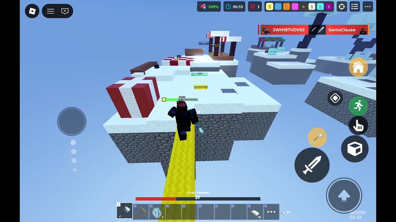 I play bedwars with adutende kit 