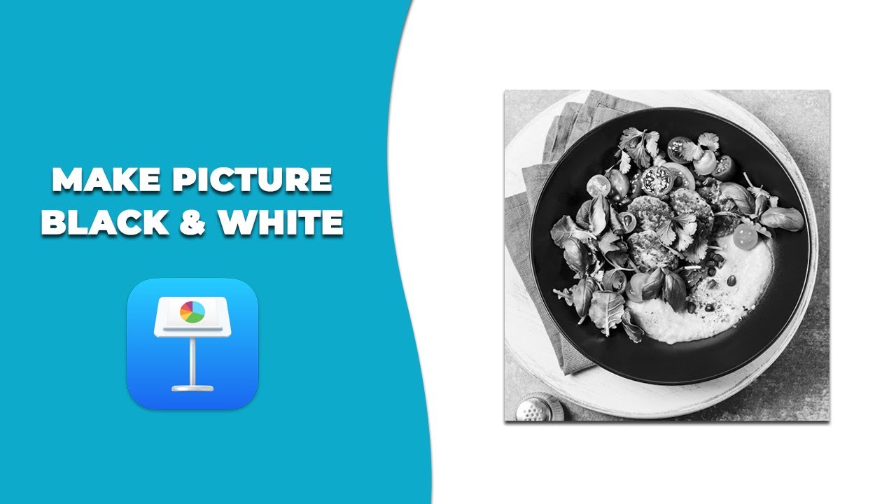 How to make a picture black and white in keynote