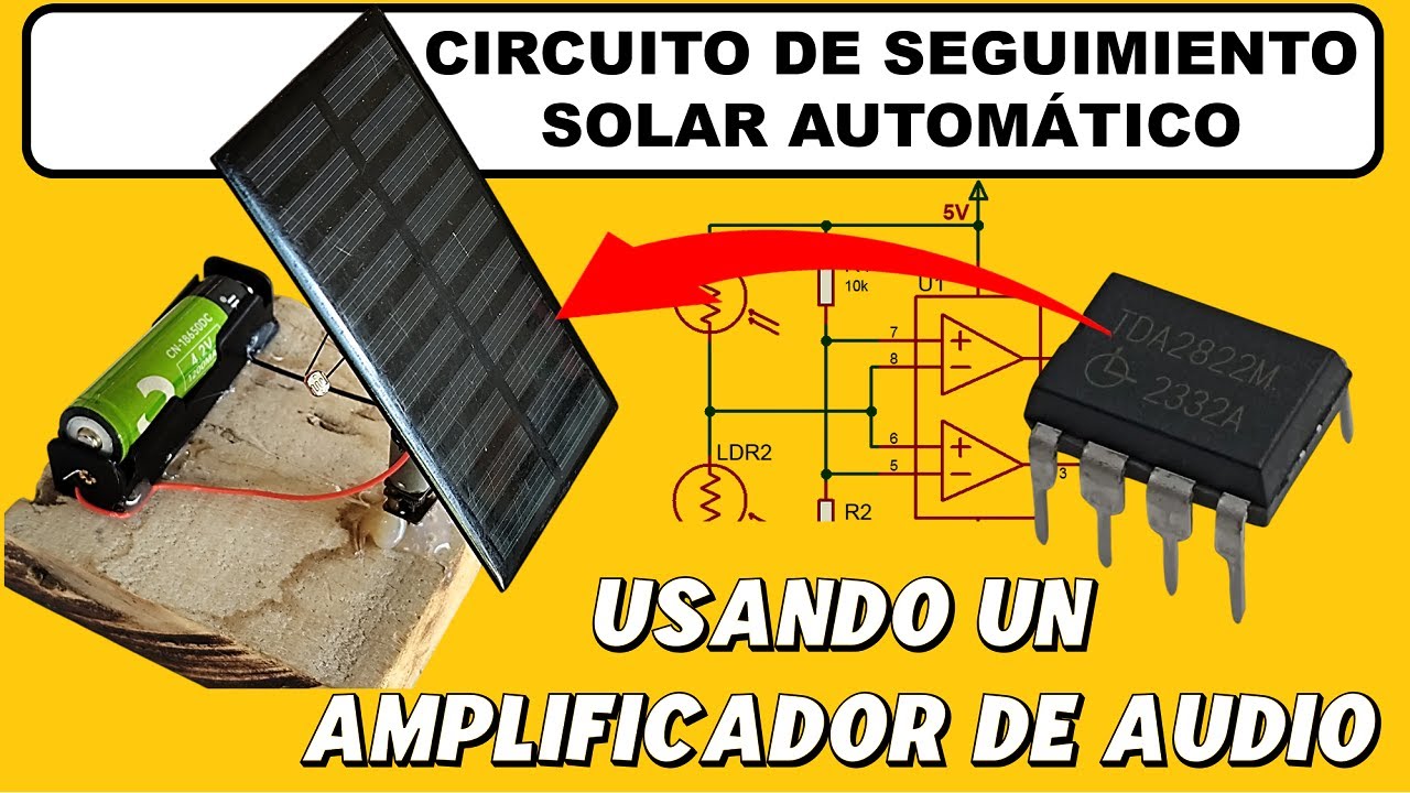 Seguidor Solar Automático usando un AMPLIFICADOR DE AUDIO.